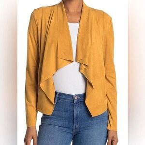 Zara Basic Yellow Blazer with Waterfall Draping